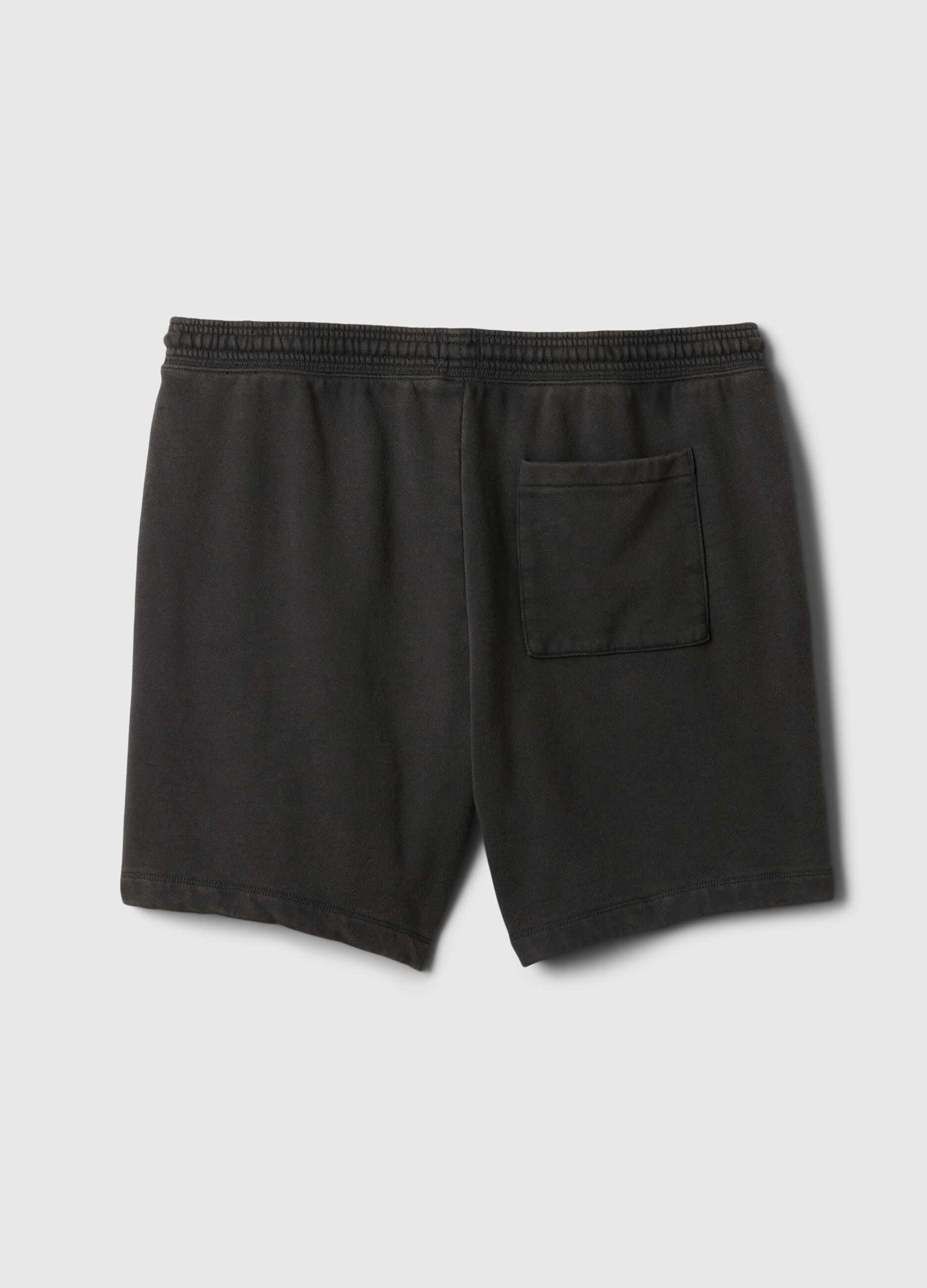 Bermuda joggers in fleece with drawstring