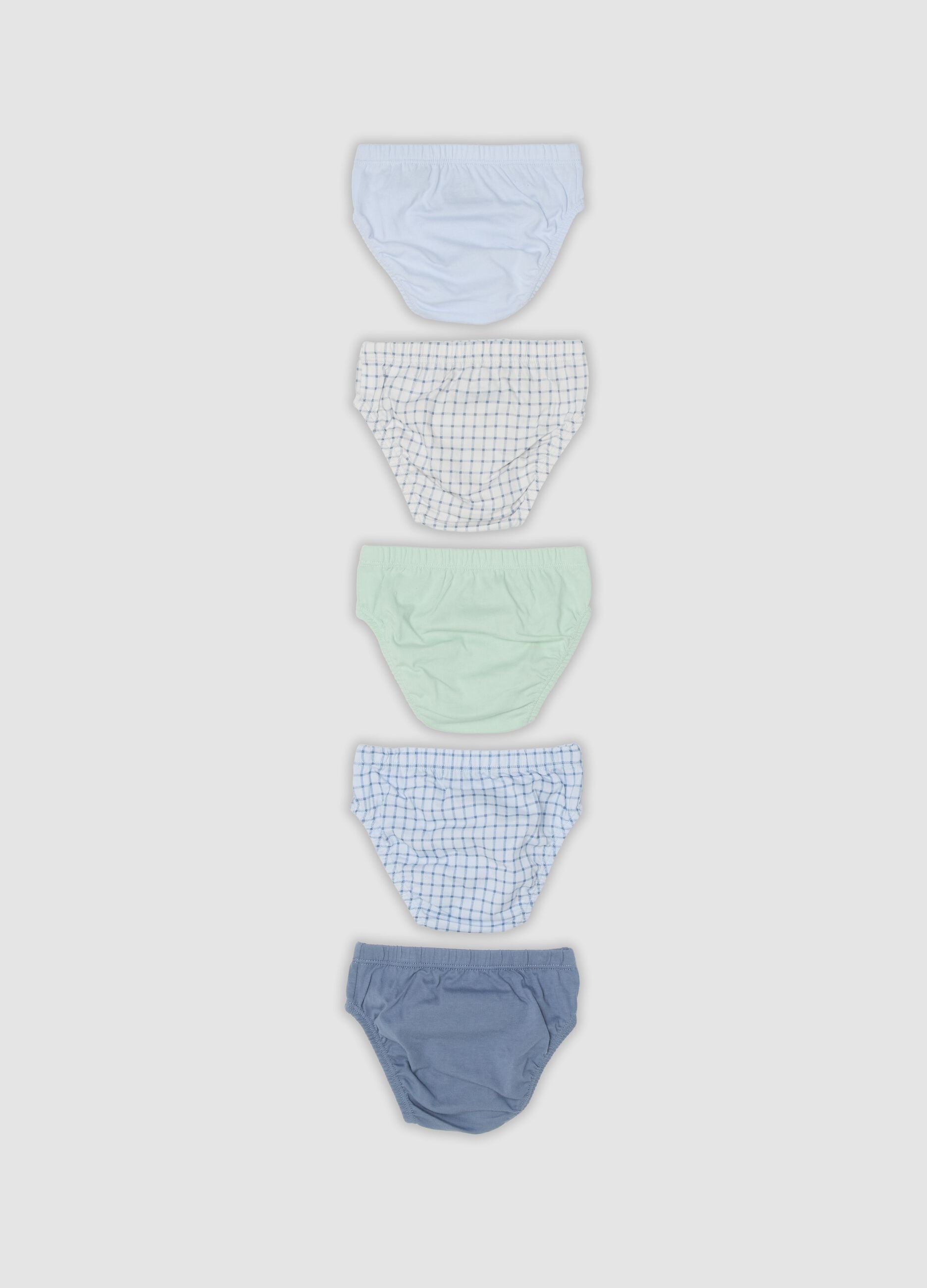 Pack of 5 multicoloured pure organic cotton briefs for baby