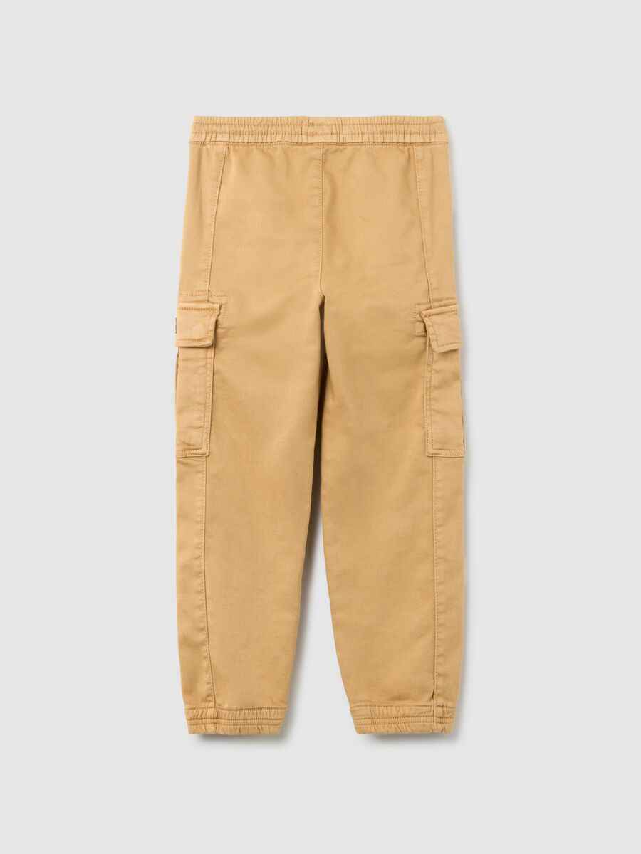 Children's Stretch Beige Cotton Trousers_4