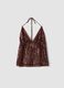 Brown sequin top with thin straps_4