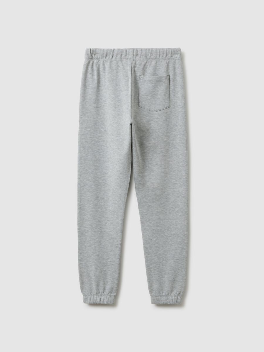 Pantaloni jogger grigi da ragazzo in puro cotone regular fit_4