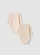 Bipack body beige in puro cotone organico con fantasia_1