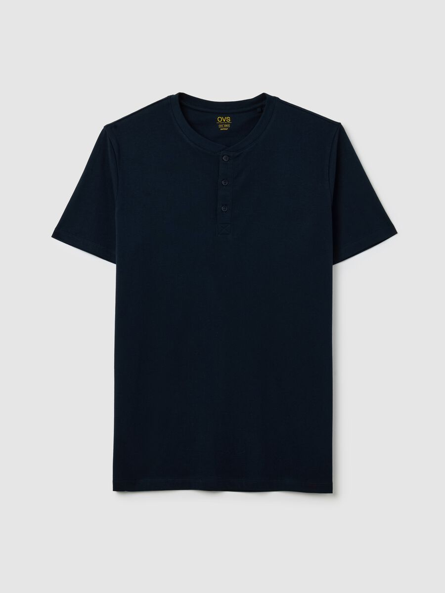 Blue T-shirt in Supima cotton_4