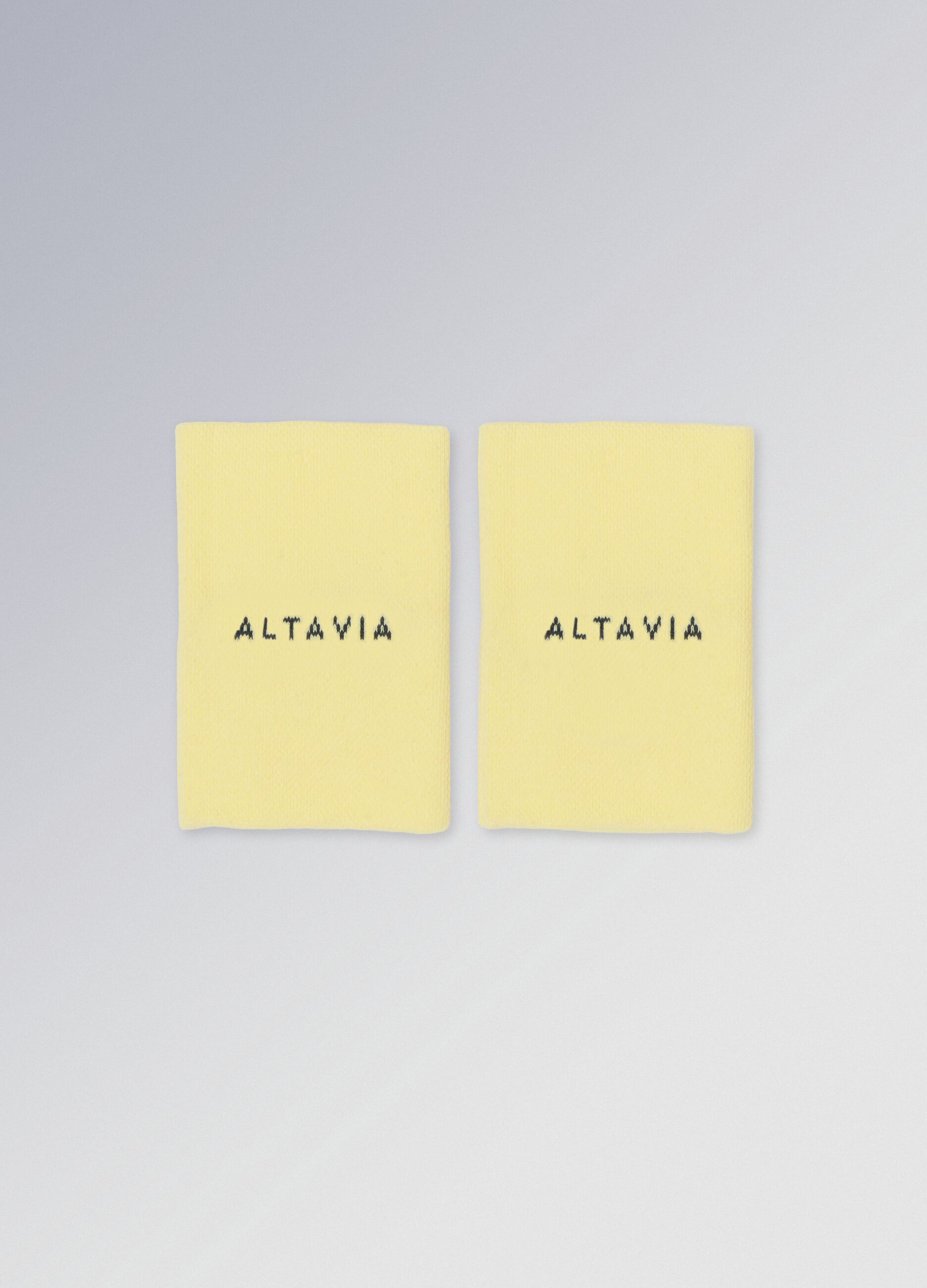 ALTAVIA COURT yellow stretch-cotton wristbands