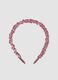 Cerchietto rigido rosa arricciato per capelli_0