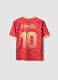 T-shirt Spagna rossa a maniche corte da bambino oversize fit_4