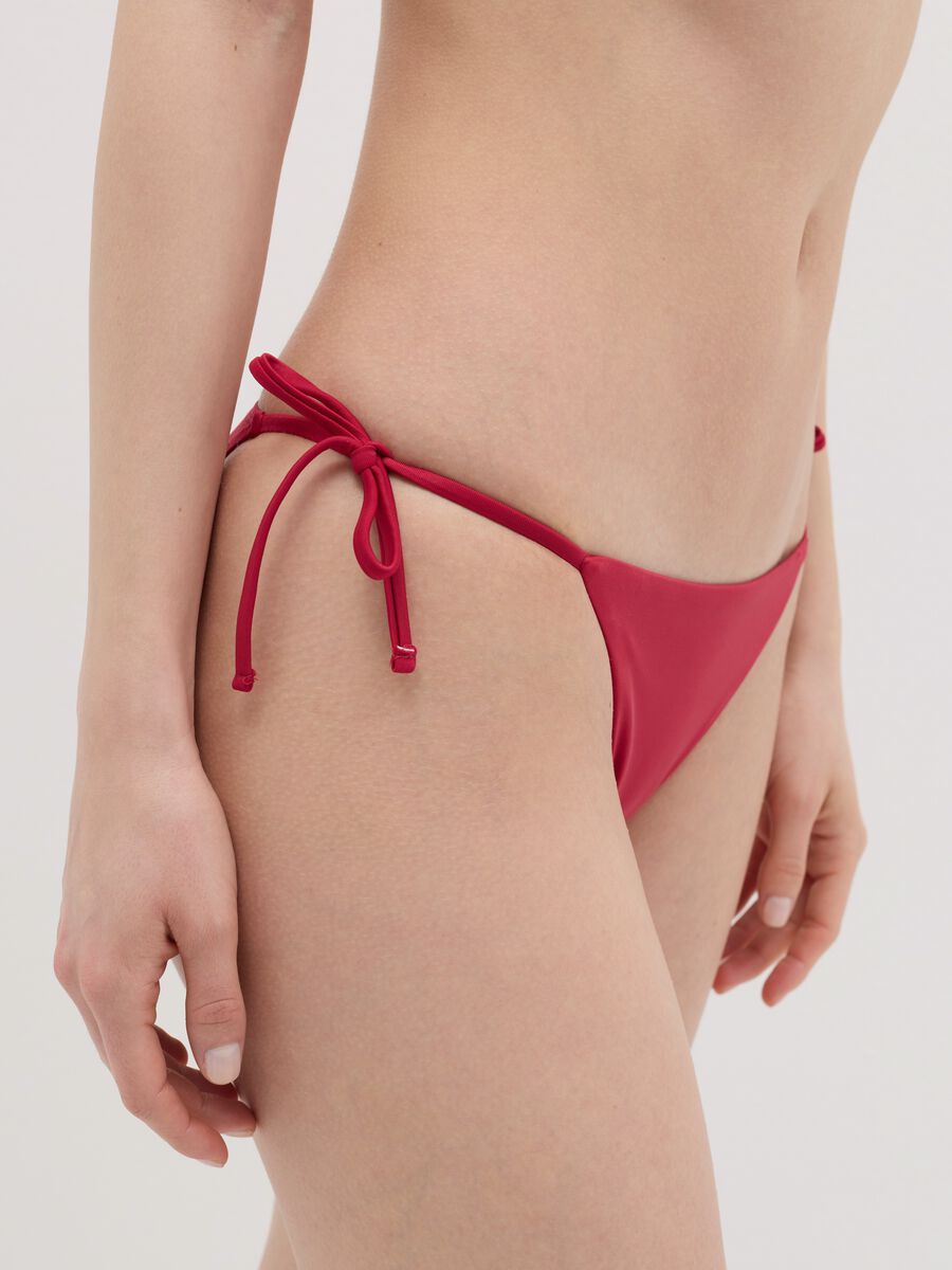 Red bikini briefs with ties_2