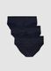 Three-pack of blue stretch microfibre briefs_0