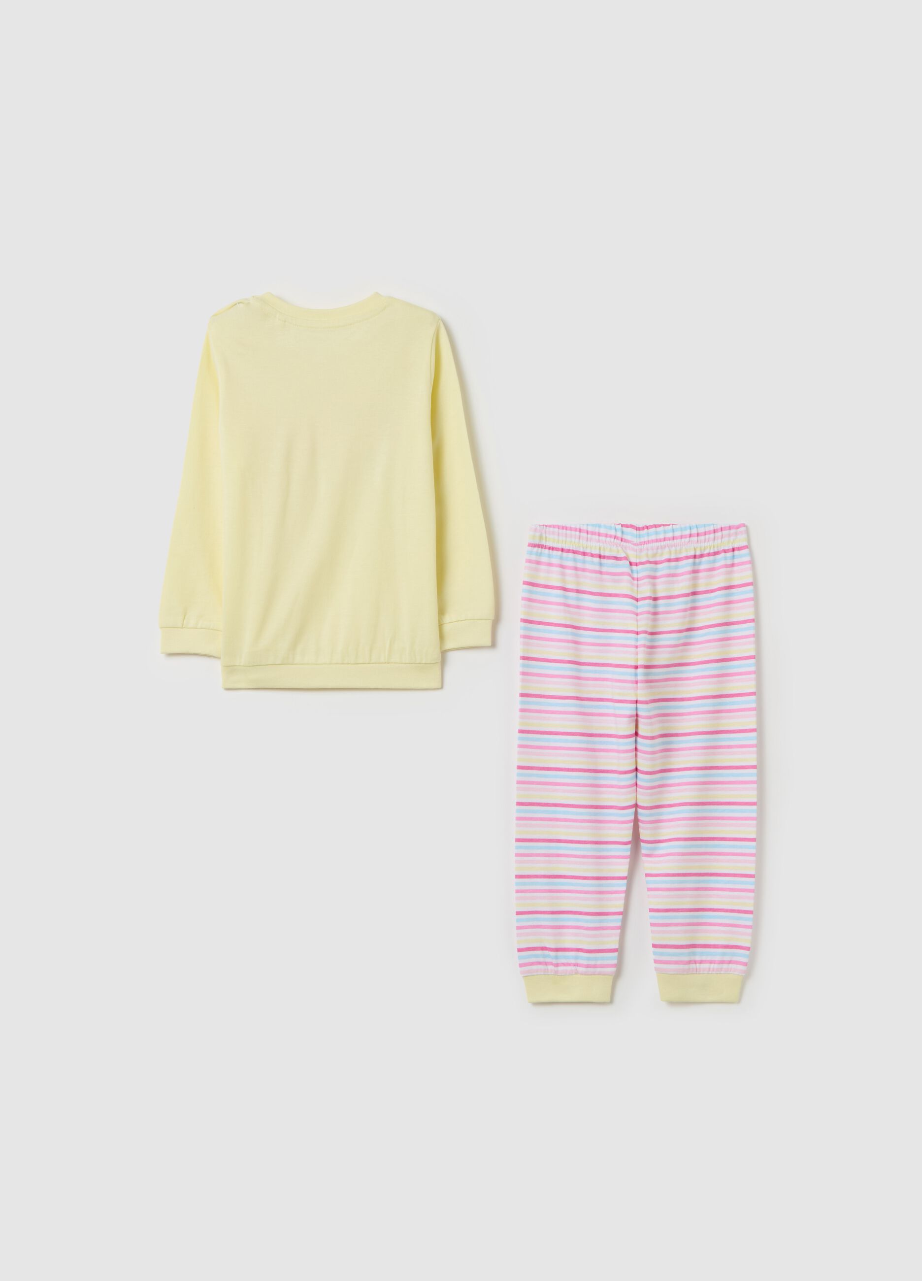 Organic cotton pyjamas with "Rainbow Wonderland!" print