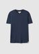 Blue regular fit crew-neck pure cotton T-shirt_4
