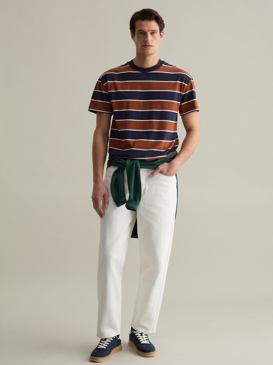 Cotton T-shirt with horizontal stripes_1