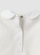 White organic cotton bodysuit with collar for baby girl_3