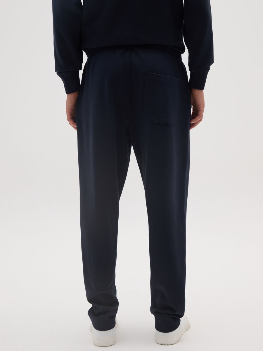 Black pure cotton trousers with oversized fit_2