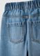 Girls' wide-leg blue pure cotton jeans_3