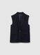 Regular fit blue waistcoat with button_4