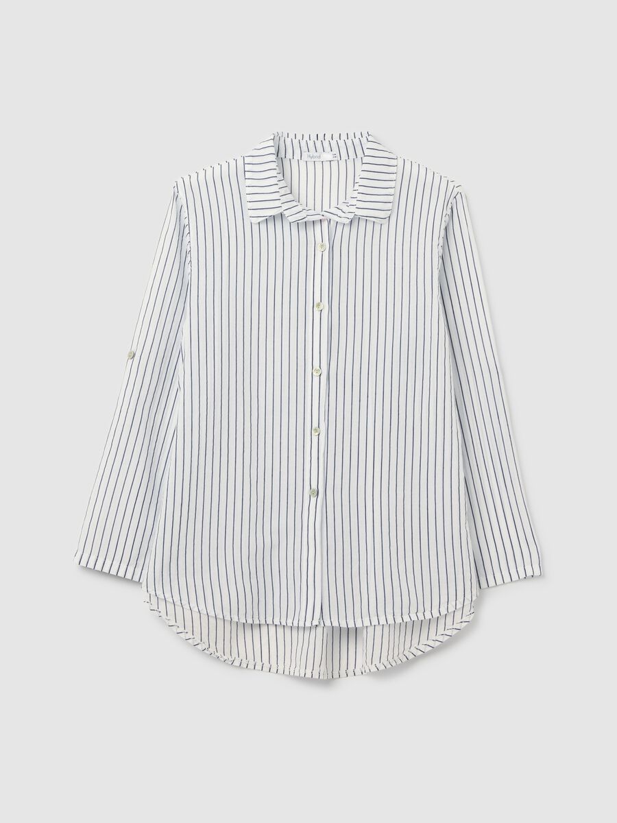 Women's multicolor oversized pure cotton shirt with regular fit_4