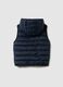 Kids' regular fit padded blue gilet with hood_1