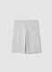 Boys' Grey Pure Cotton Shorts Regular Fit with New York Print_4