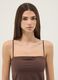 Brown regular fit camisole with square neckline_1
