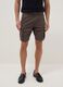Brown pure cotton regular-fit cargo Bermuda shorts_1