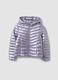 Purple Ultralight padded jacket with hood and zip for girls_0
