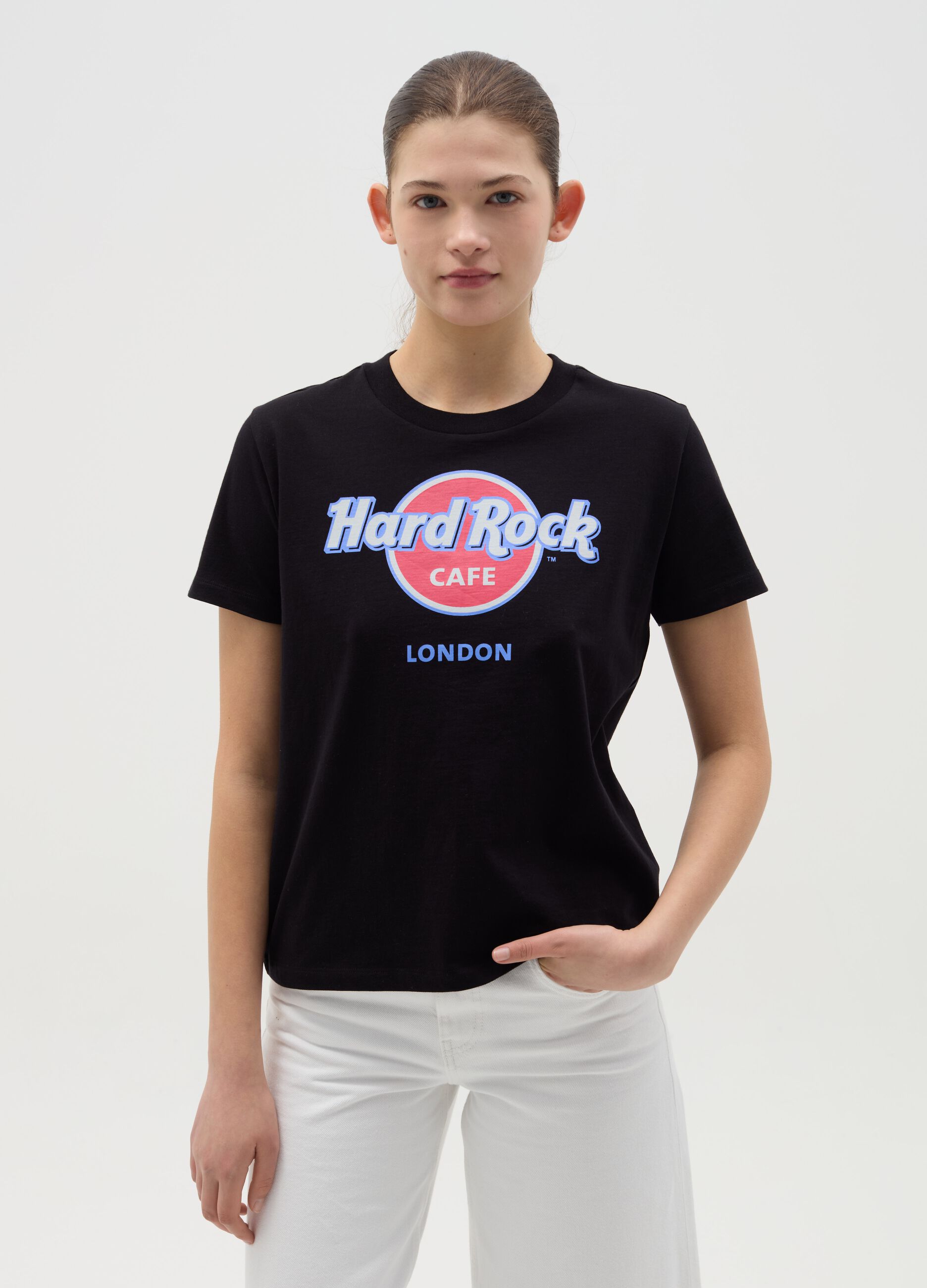 Black T-shirt with Hard Rock Café London print