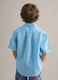 Light blue pure linen oversized shirt for boys_2