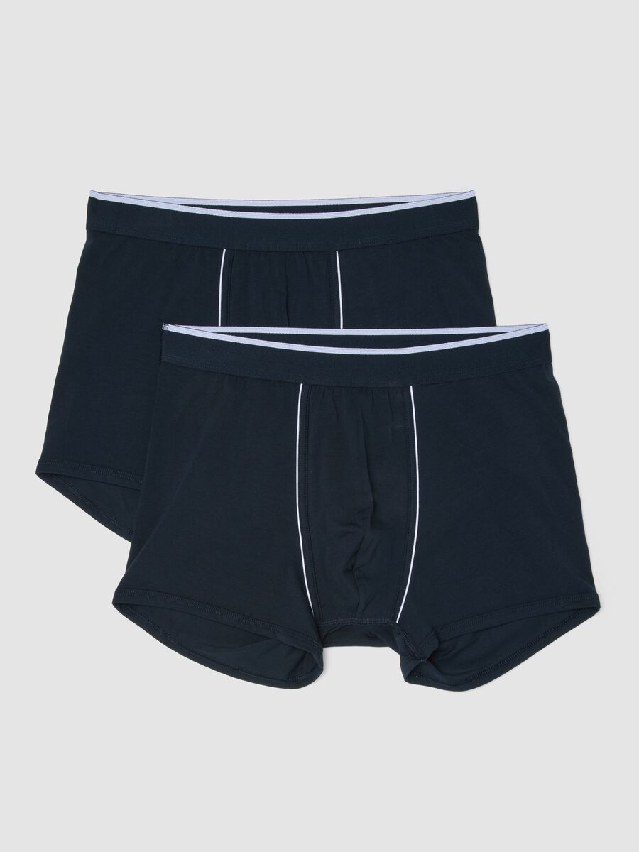Two-pack of blue stretch Supima cotton boxers_0