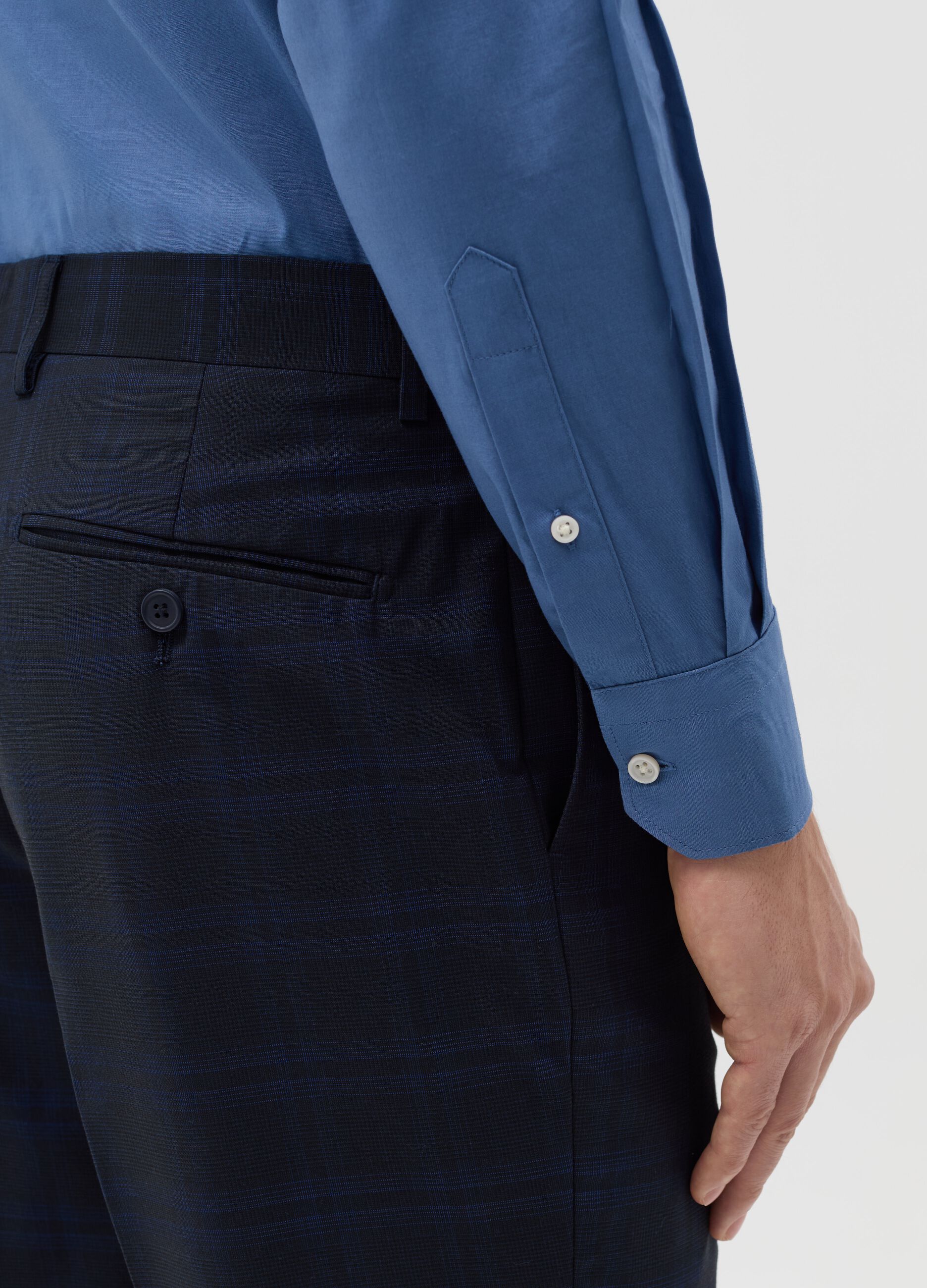 Regular-fit shirt in stretch cotton