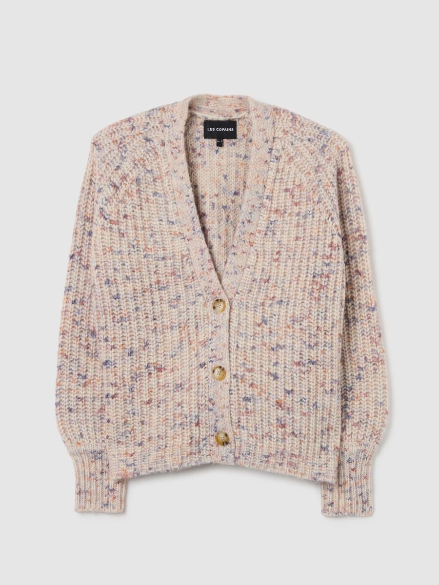 Cardigan multicolor con bottoni _4