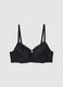 Black Padded Balcony Bra_4