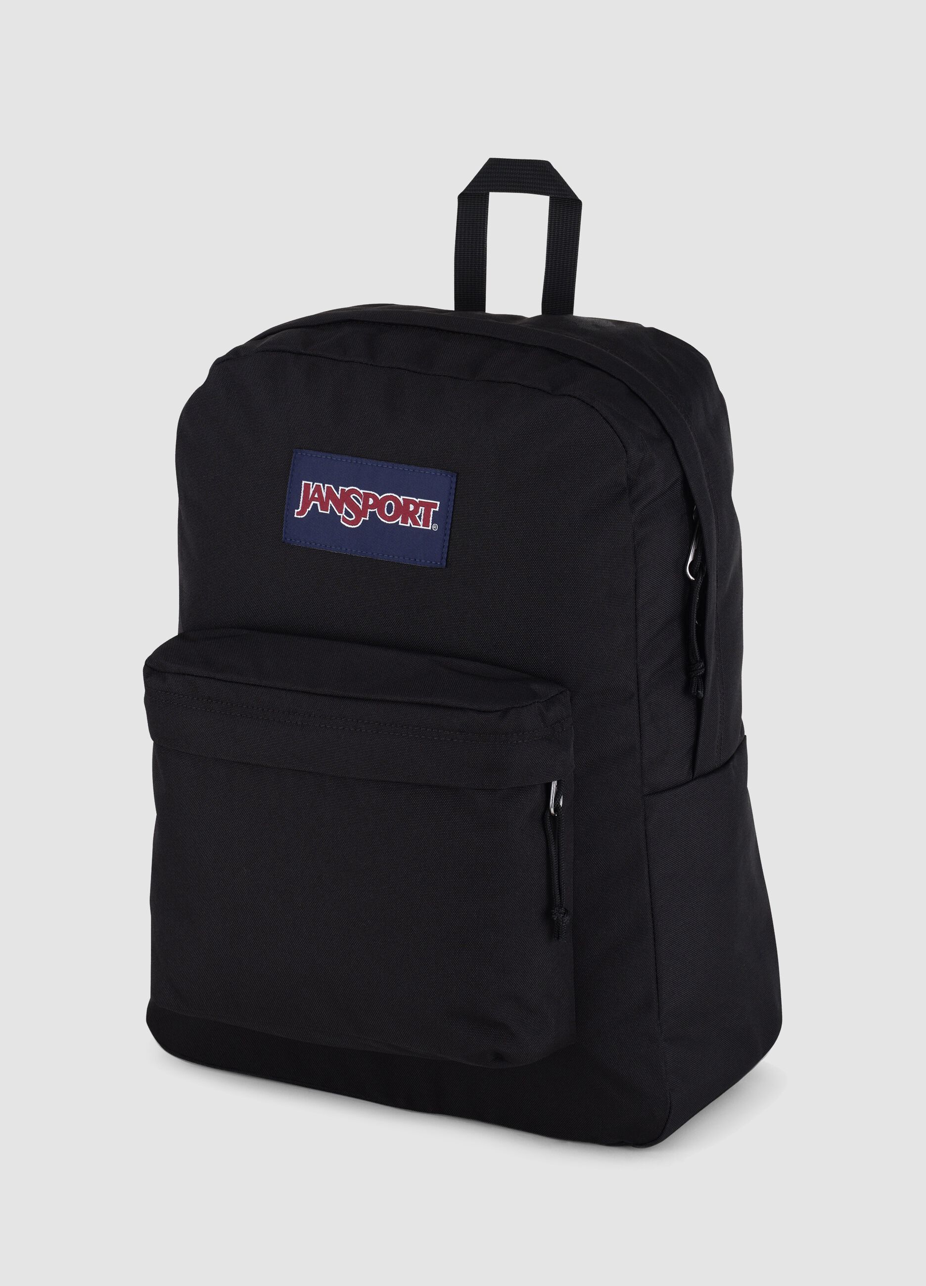 Zaino nero con tasca frontale