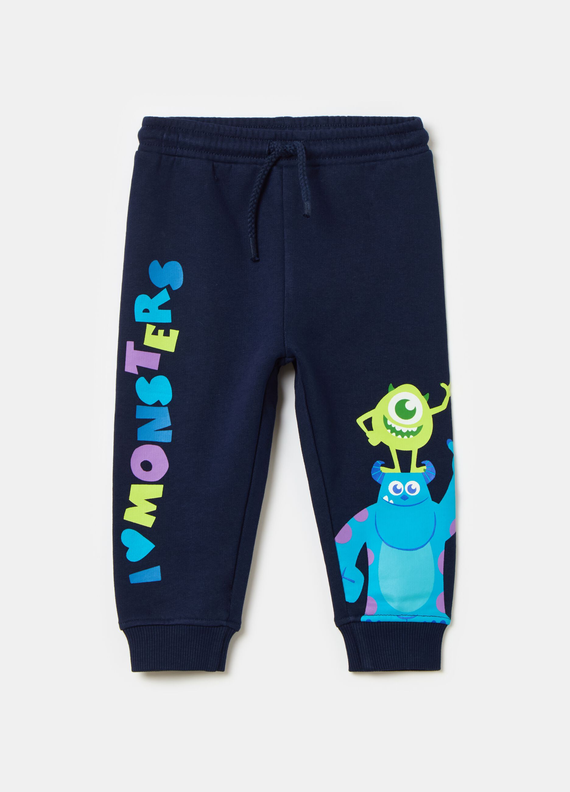 Joggers in felpa con stampa Monsters & Co.
