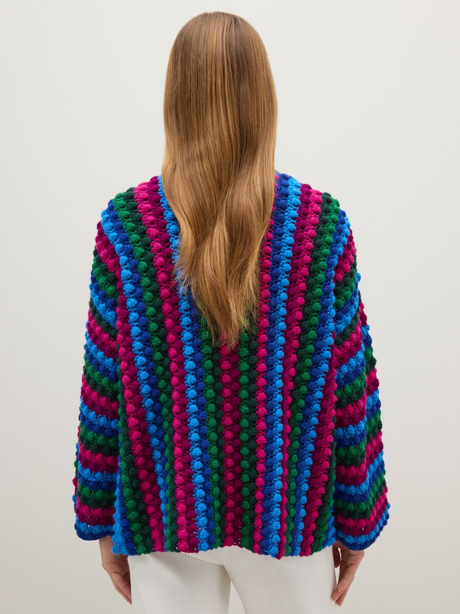 Cardigan a righe multicolor regular fit_3