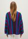 Regular Fit Multicolour Striped Cardigan_3