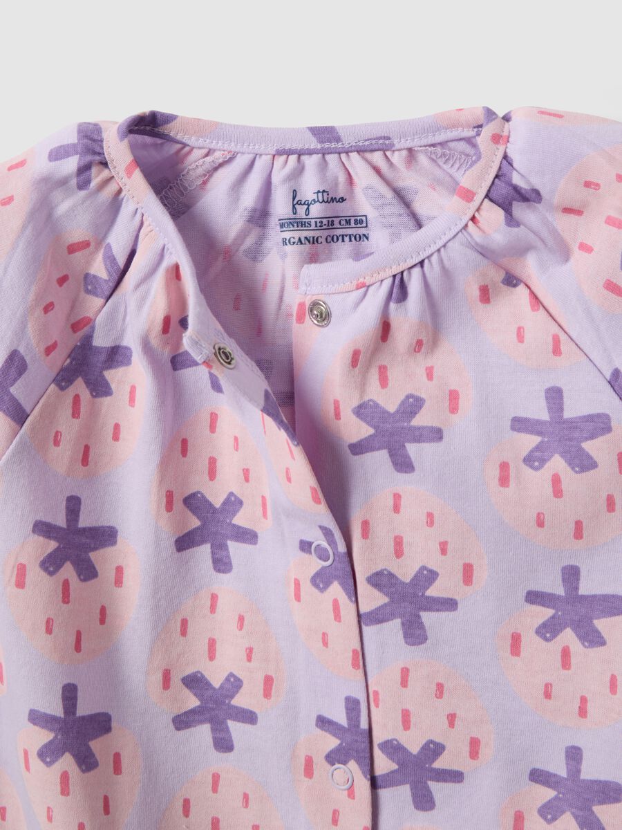 Bipack romper in puro cotone multicolor da neonata con stampe_2