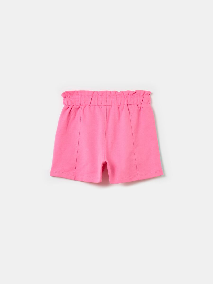 Shorts with striped bands and drawstring_1