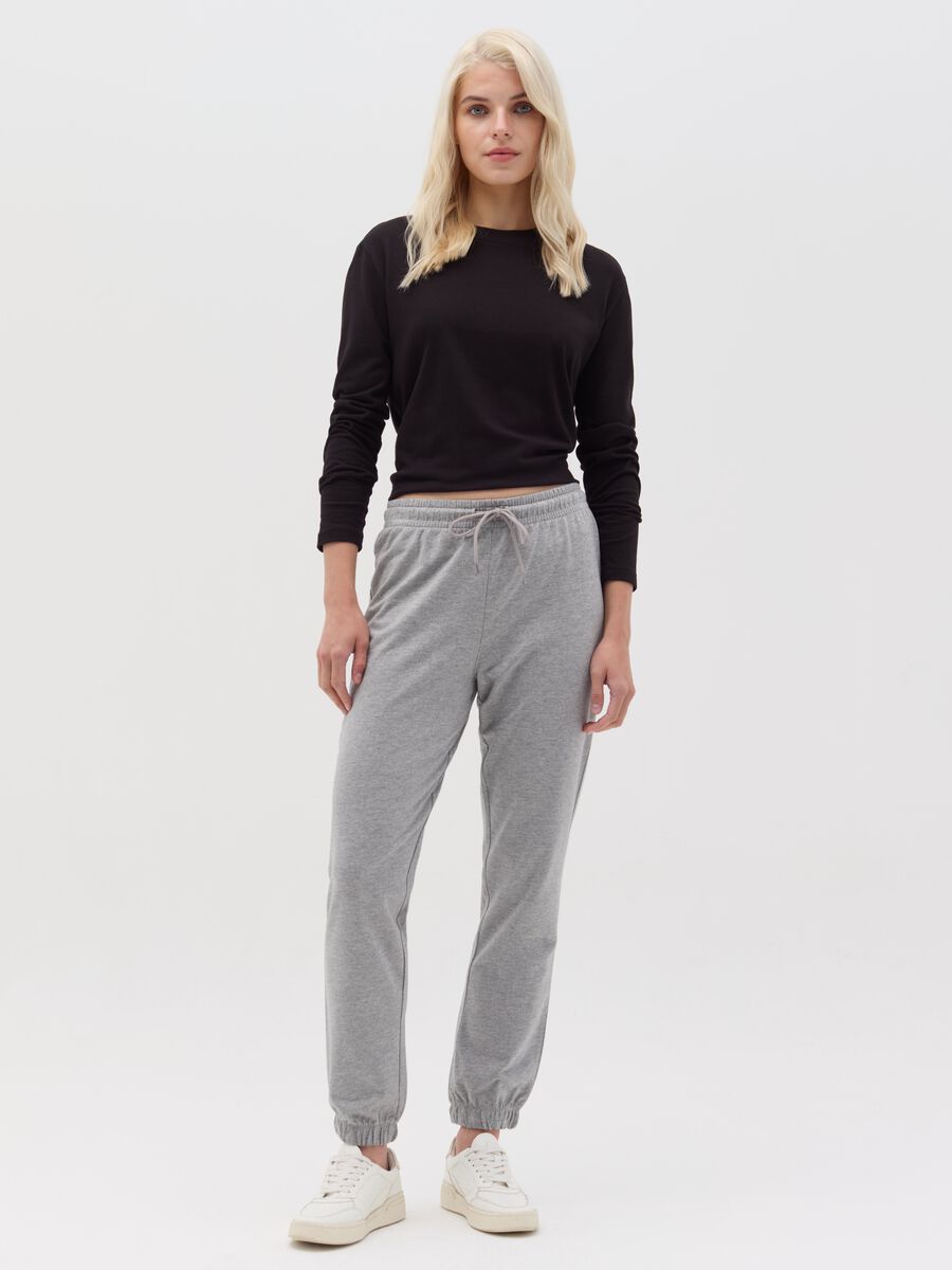 Plush joggers with drawstring_0