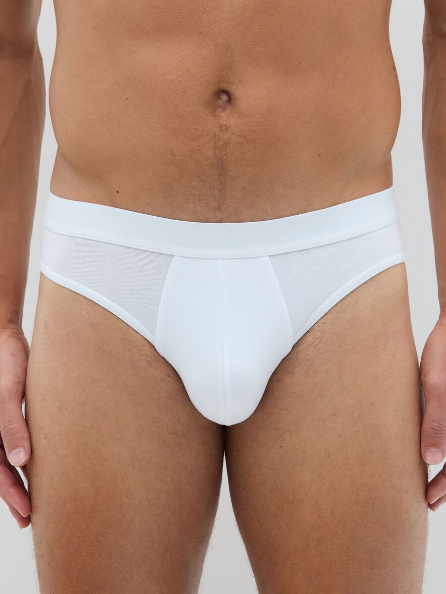 White Stretch Jersey Briefs_1