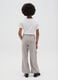 Girls' beige viscose blend regular fit jogger trousers with cargo pockets_1