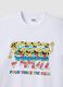 White pure cotton regular fit T-shirt with SpongeBob print_5