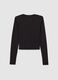 Crop Long-sleeved T-shirt Black_6