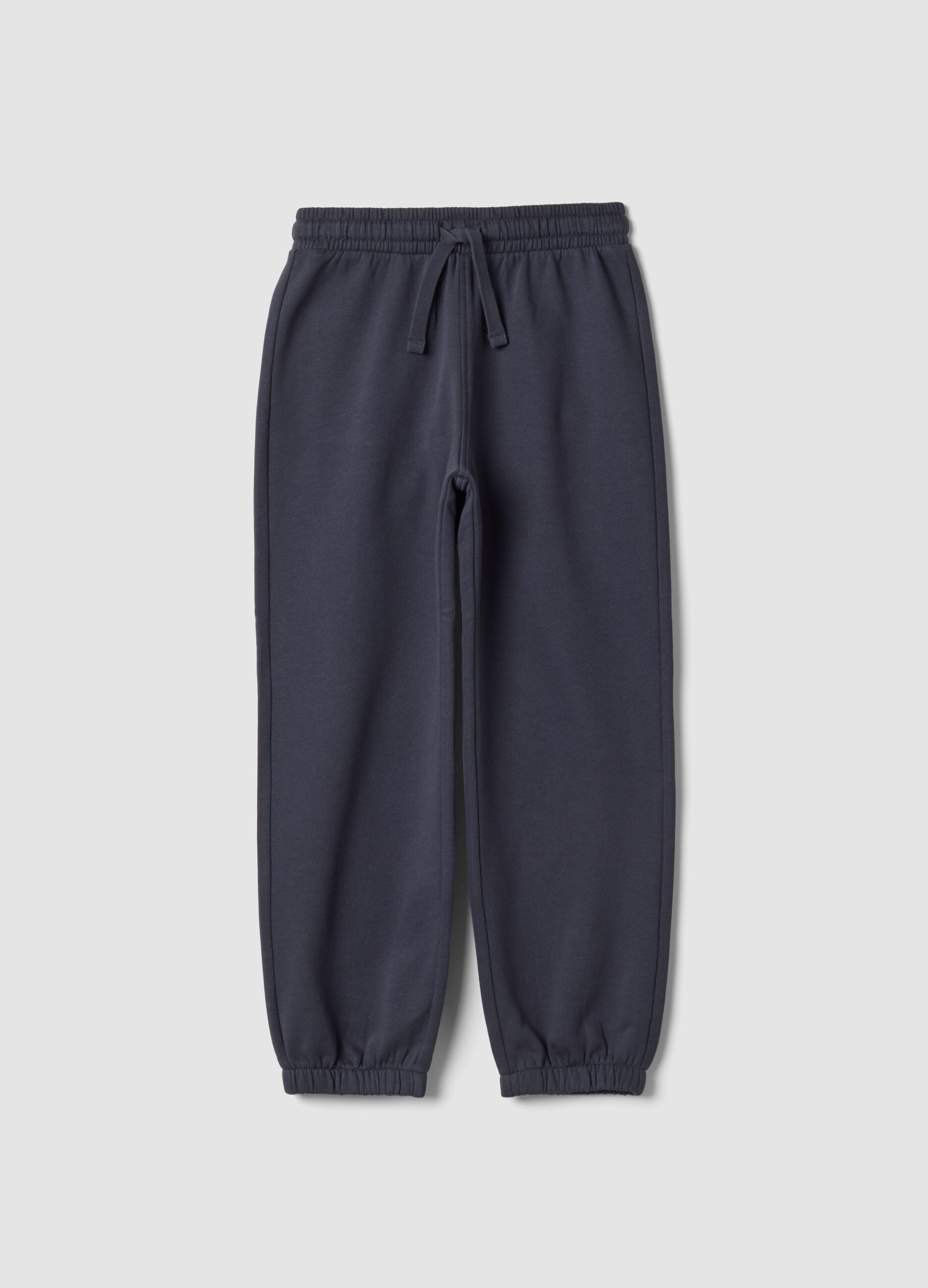 Pantaloni jogger grigi in puro cotone organico