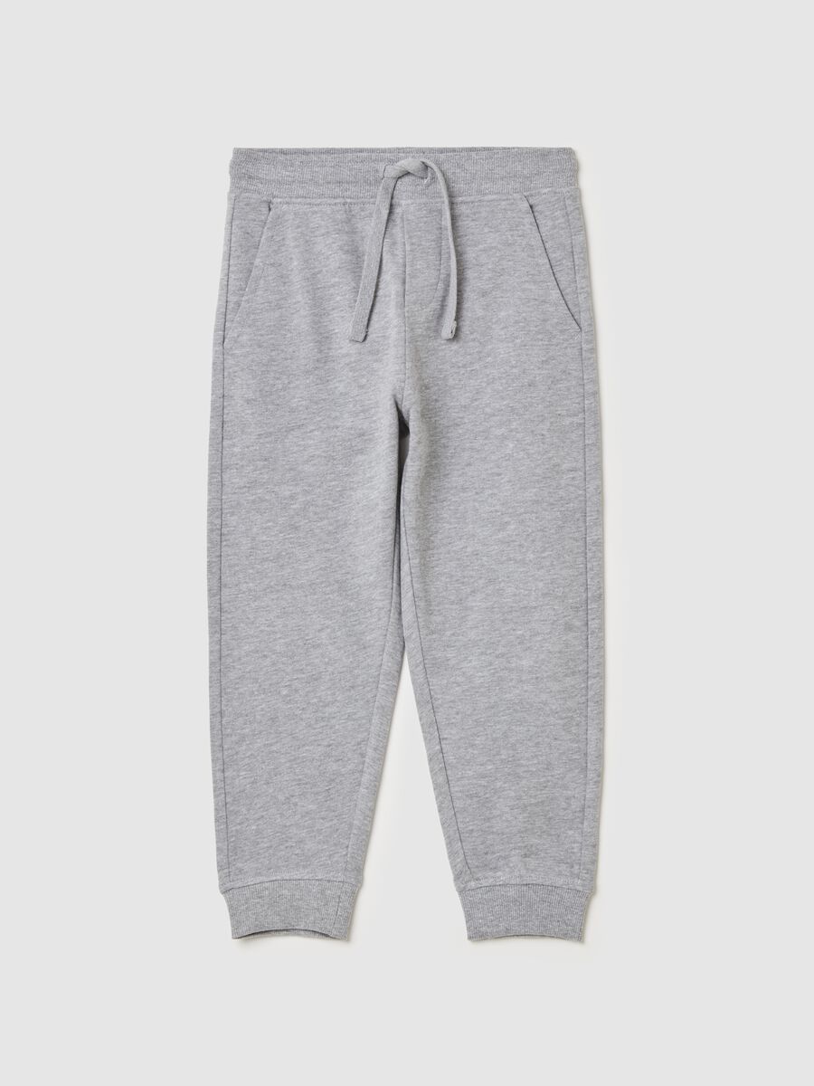 Fleece joggers with drawstring_0