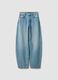 Light-wash pure cotton denim barrel-fit jeans_4