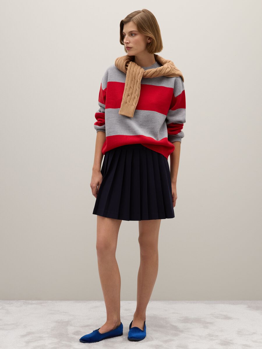 Grey and Red Striped Jumper_2