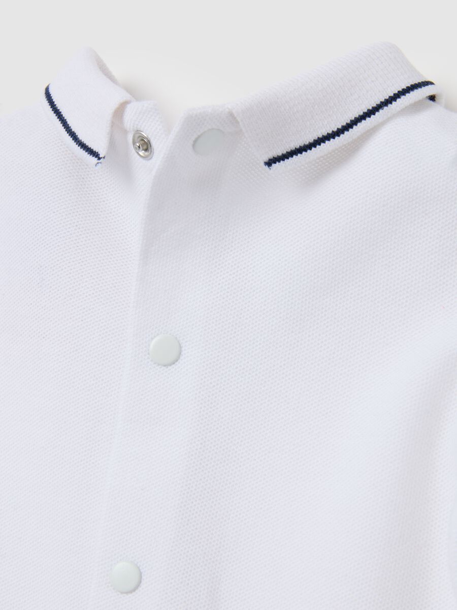 Children's Summer Set in Pure White and Blue Cotton Regular Fit with Embroidery_3