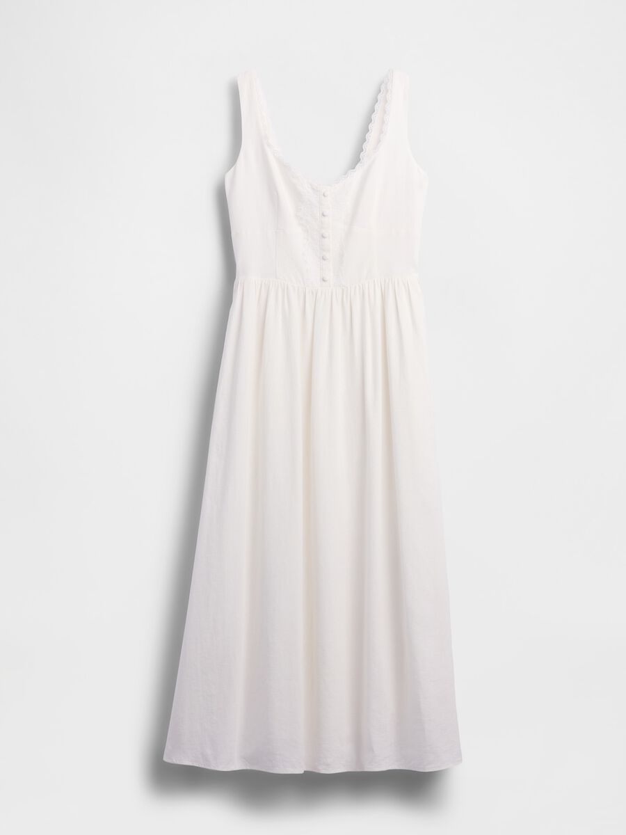 Midi dress in linen blend_3