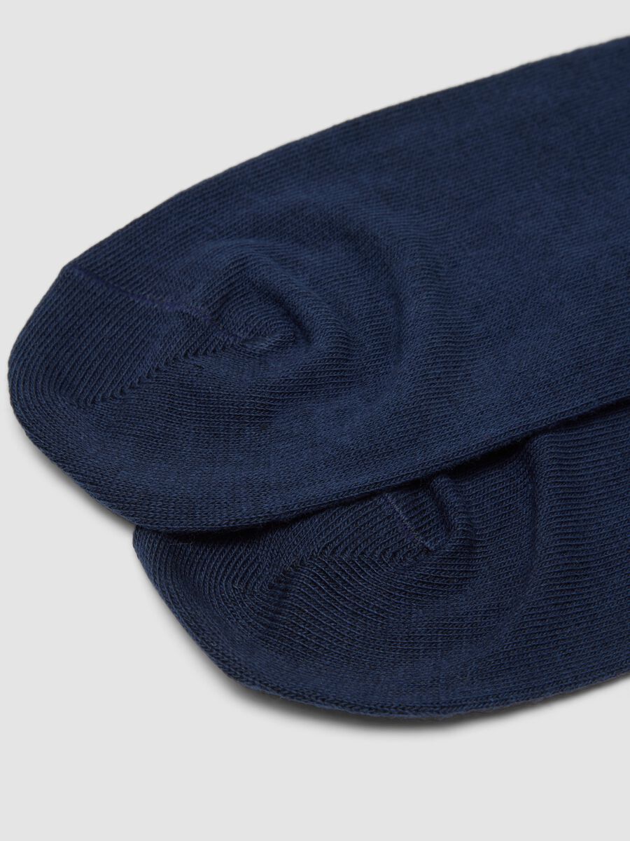Blue short socks two-pack in cotton and cashmere blend_2
