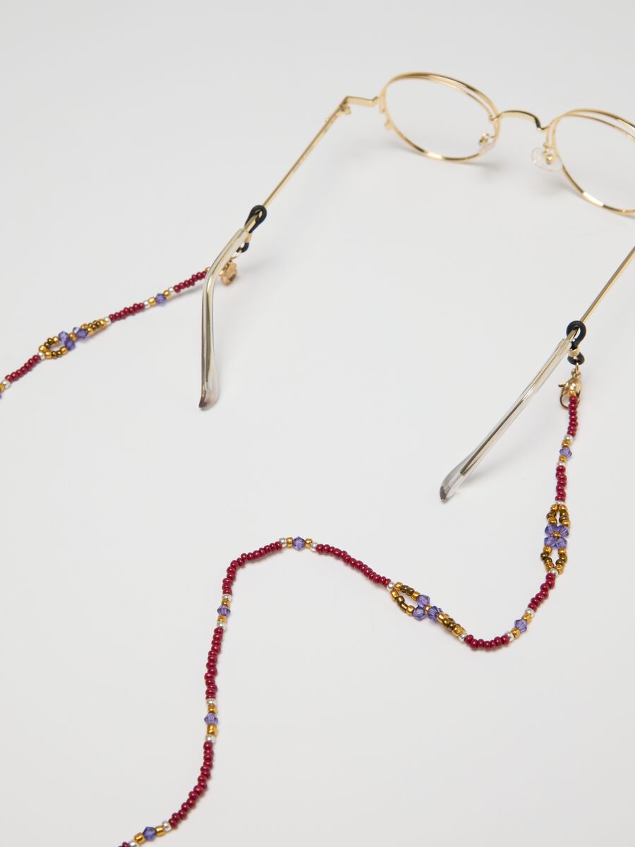 Glasses chain with multicoloured beads_2